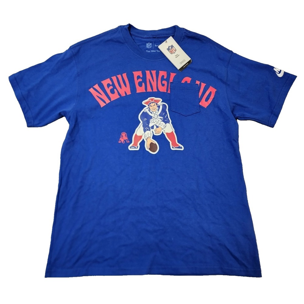 Nike®‎ (Men's MEDIUM) New England Patriots Rewind™ Heavy Max90 Pocket T-Shirt
